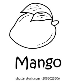 Insignia mango con la inscripción. Imagen vectorial, eps