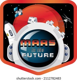 Badge of Mars is the future logo illustration