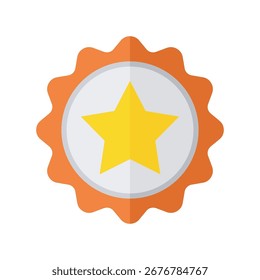 Plantilla de ilustración de diseño de Vector de icono de medalla de insignia en estilo de moda