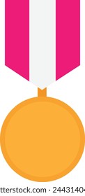 Badge Medal Winner Icon Vector Flat Illustration