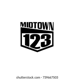 badge midtown logo vector