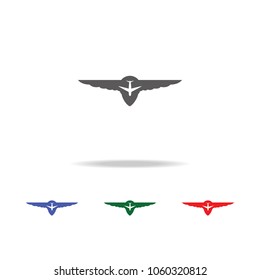 Badge military icon. Elements of airport multi colored icons. Premium quality graphic design icon. Simple icon for websites, web design, mobile app, info graphics on white background