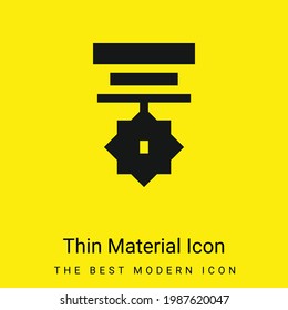 Badge minimal bright yellow material icon