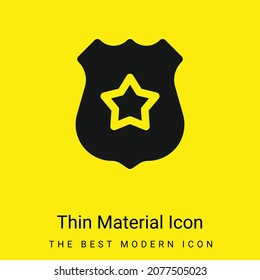 Badge minimal bright yellow material icon