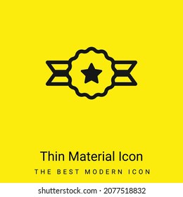 Badge minimal bright yellow material icon