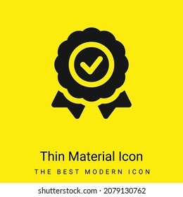 Badge minimal bright yellow material icon