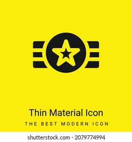 Badge minimal bright yellow material icon