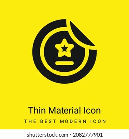 Badge minimal bright yellow material icon