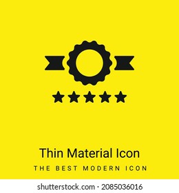 Badge minimal bright yellow material icon