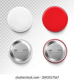 Badge mockup set. Vector realistic illustration, ready and simple to use for your design. The mock-up will make the presentation look as realistic as possible. EPS10.	
