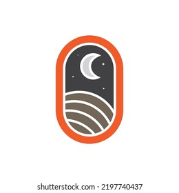 badge modern desert crescent logo