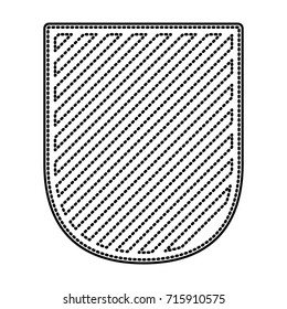 badge in monochrome dotted contour and striped vector illustration