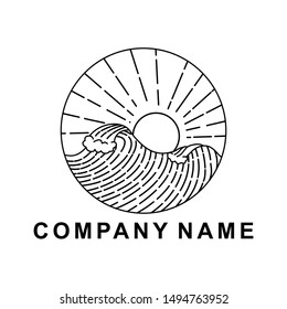 badge monoline design outdoor theme