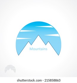 badge mountains. vector eps8
