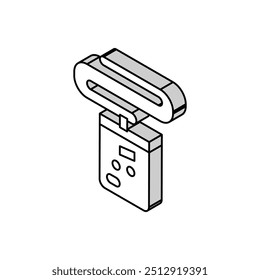 badge of music festival participant isometric icon vector. badge of music festival participant sign. isolated symbol illustration