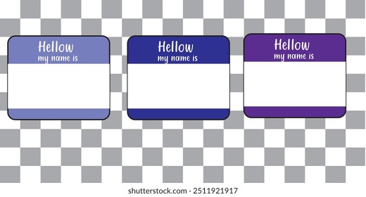 Badge name tag HELLO my name is.