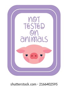 Kennzeichen von nicht an Tieren mit einem Schwein getesteten Tieren