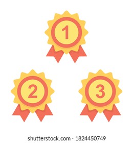 badge a number set icon vector position badge 