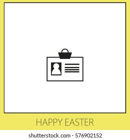 Badge office card Vector Icon.
