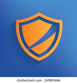 Badge on blue background,clean vector