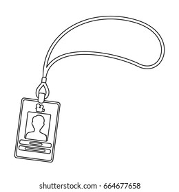 Badge on the tape.Making movie single icon in outline style vector symbol stock illustration web.