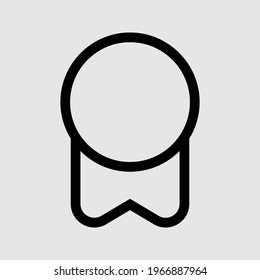 badge outline icon isolated vector illustration