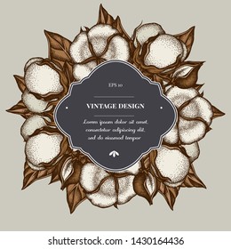 Badge over design with cotton