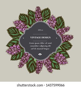 Badge over design with peppermint