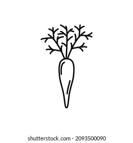 Badge parsnips. Vector image, eps
