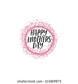Badge as part of the design - Mothers day. Sticker, stamp, logo - hand made.