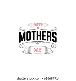 Badge as part of the design - Mother's day. Sticker, stamp, logo - hand made.