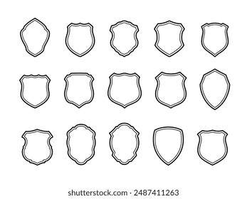 Badge Patches Templates in Outline Style