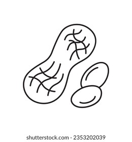 Badge peanut. Vector image, eps