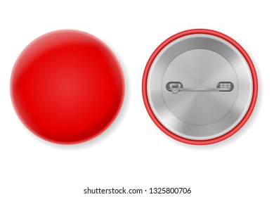 badge pin blank label template stock vector illustration isolated on white background