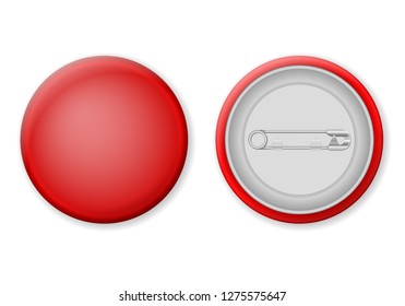 Badge pin on a white background. Vector illustration.