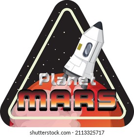 Badge of Planet Mars logo illustration