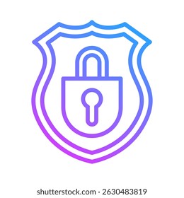 Badge Police Icon Element For Design