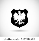 Badge with Polish Eagle vector