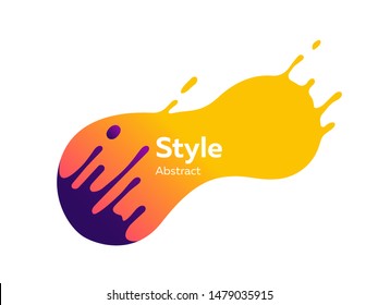 Badge for poster. Dynamical colored forms and lines. Gradient abstract banners with flowing liquid shapes. Template for logo, flyer, presentation