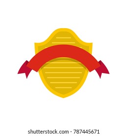 Badge premium icon. Flat illustration of badge premium vector icon isolated on white background