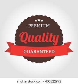 Badge Premium quality guaranteed. Vector badge flat modern style.