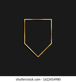 Badge, price gold icon. Vector illustration of golden icon