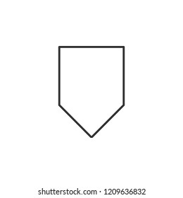 Badge, price line icon. Simple, modern flat vector illustration for mobile app, website or desktop app on gray background