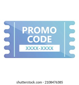 Badge Promo Code Icon Cartoon Vector. Ticket Gift. Rebate Legal