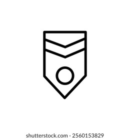 badge rank icon, simple white background eps 10, military or police