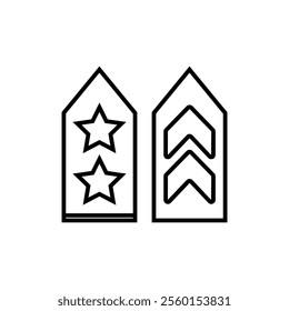 badge rank icon, simple white background eps 10, military or police