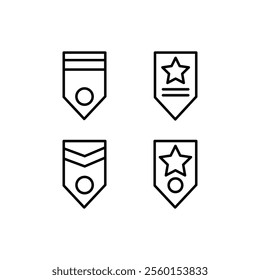 badge rank icon, simple white background eps 10, military or police