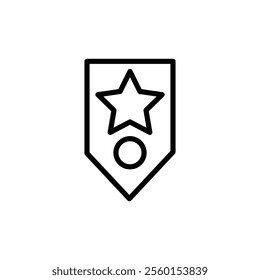 badge rank icon, simple white background eps 10, military or police