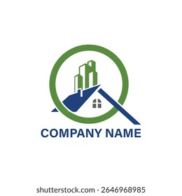 emblema, realidade, desenvolvimento, construtor, corretor de imóveis, tecnologia, mínimo, indústria, habitação, silhueta, skyline, monograma, residência, inicial, arquiteto, investimento, estrutura, minimalista Logo Design