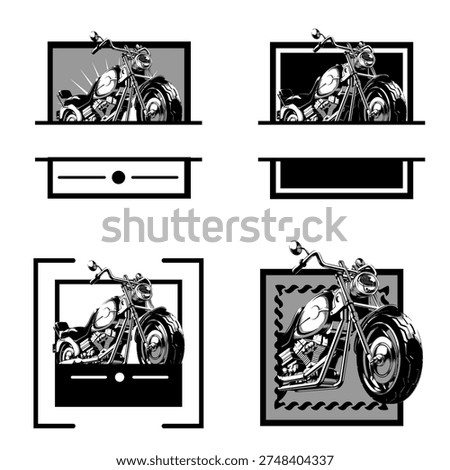 Badge Rectangular Motorbike Retro Auto Shop